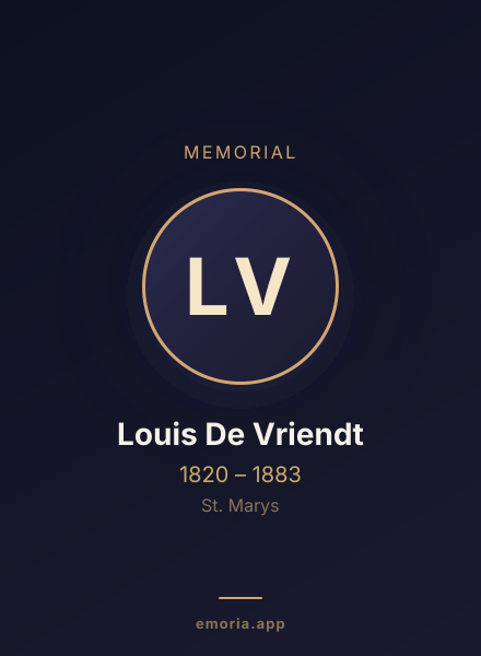 Memorial portrait of Louis De Vriendt