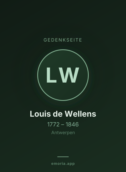 Gedenkportrait von Louis de Wellens