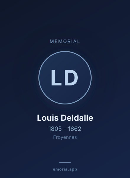 Memorial portrait of Louis Deldalle