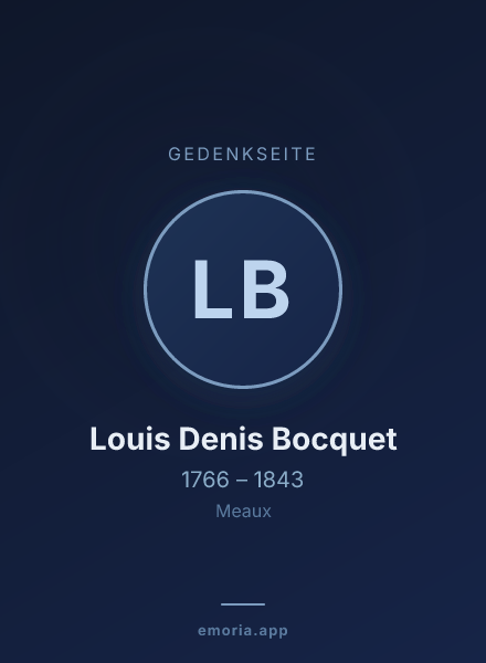 Gedenkportrait von Louis Denis Bocquet