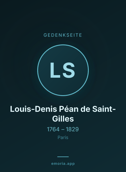 Gedenkportrait von Louis-Denis Péan de Saint-Gilles