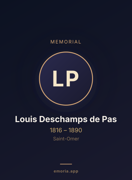 Memorial portrait of Louis Deschamps de Pas