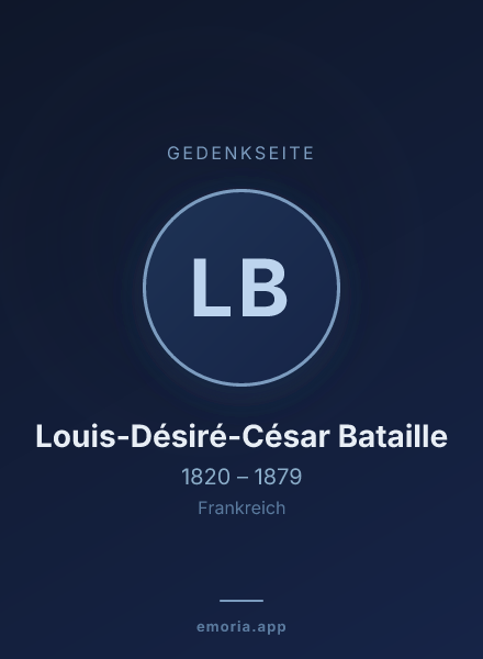 Gedenkportrait von Louis-Désiré-César Bataille