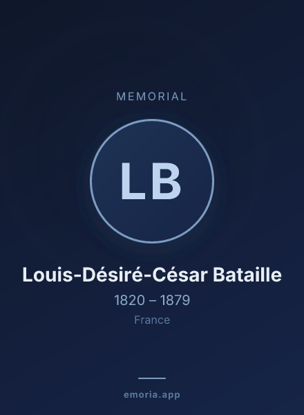 Memorial portrait of Louis-Désiré-César Bataille
