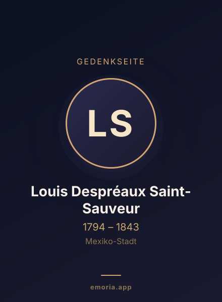 Gedenkportrait von Louis Despréaux Saint-Sauveur
