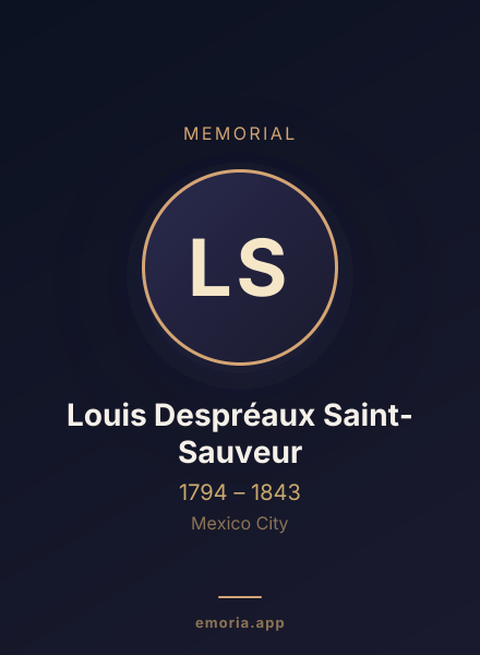 Memorial portrait of Louis Despréaux Saint-Sauveur