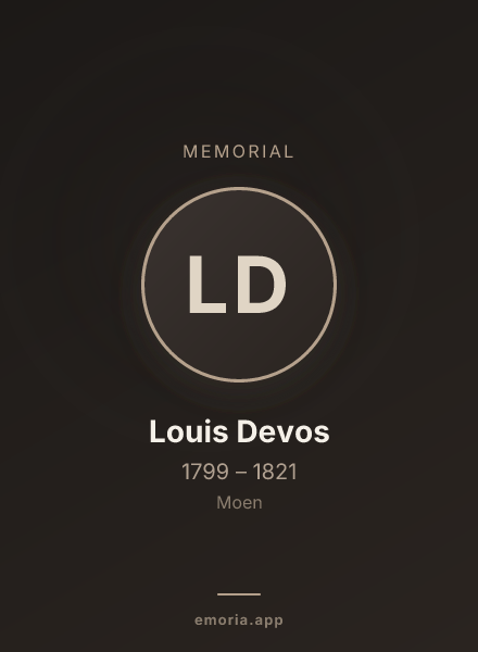 Memorial portrait of Louis Devos