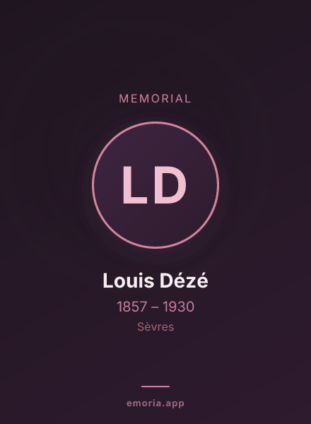 Memorial portrait of Louis Dézé