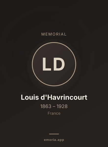 Memorial portrait of Louis d'Havrincourt