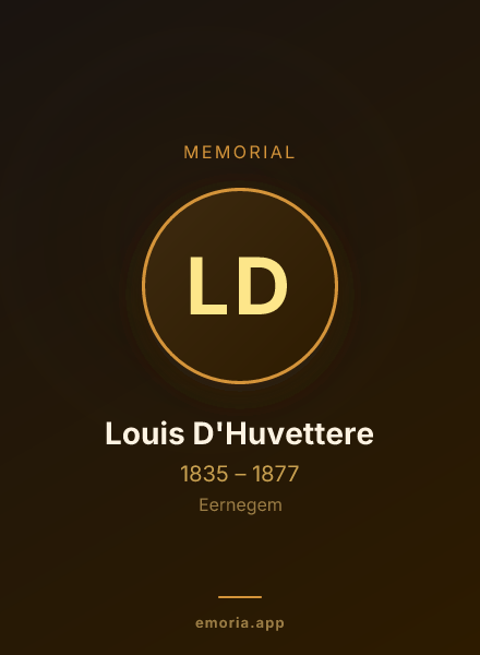 Memorial portrait of Louis D'Huvettere