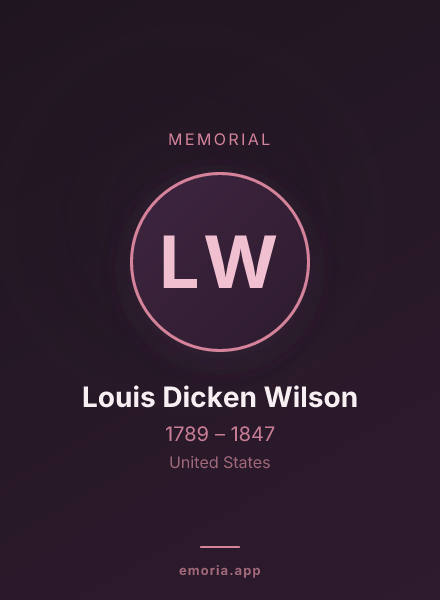 Memorial portrait of Louis Dicken Wilson