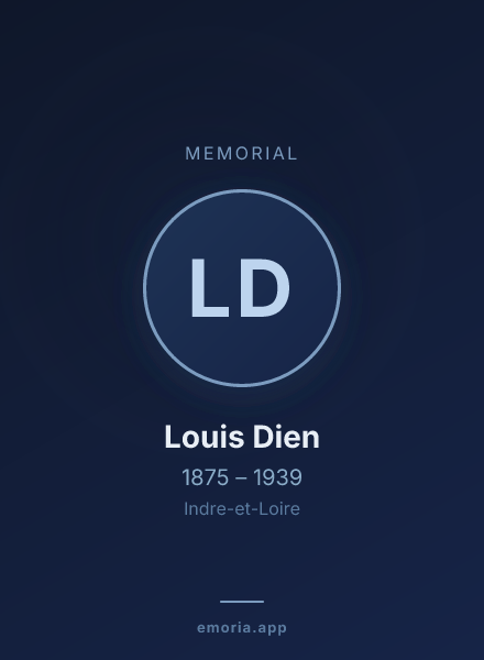 Memorial portrait of Louis Dien