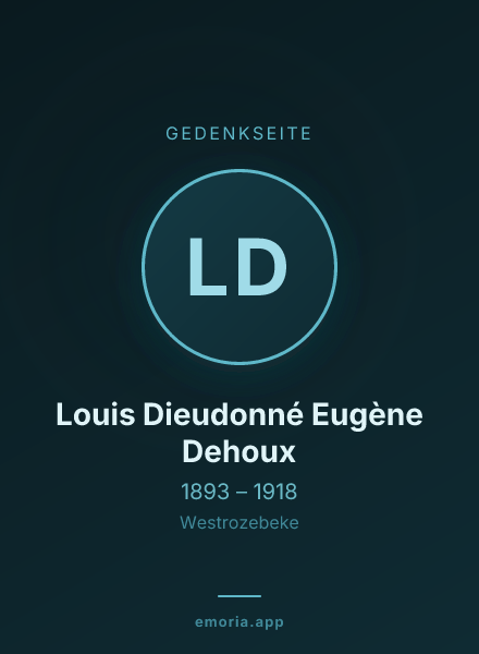 Gedenkportrait von Louis Dieudonné Eugène Dehoux