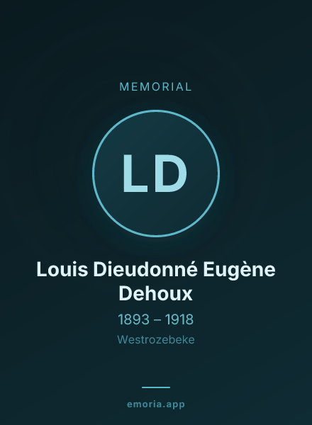 Memorial portrait of Louis Dieudonné Eugène Dehoux