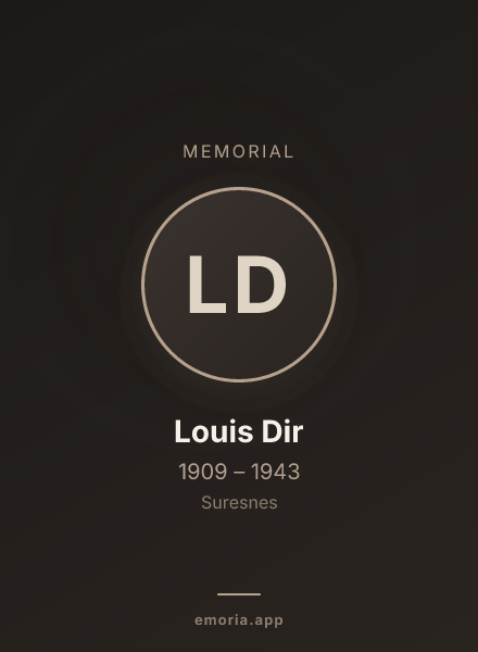 Memorial portrait of Louis Dir