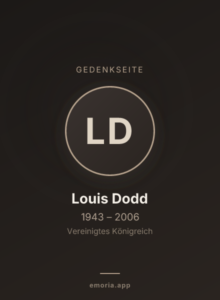 Gedenkportrait von Louis Dodd