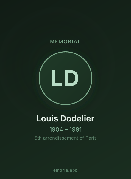 Memorial portrait of Louis Dodelier