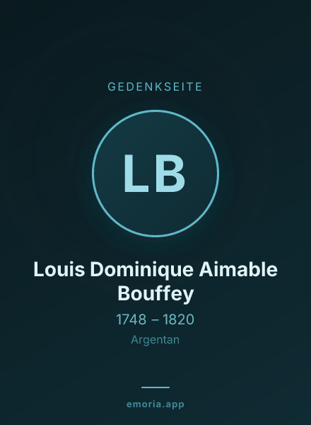 Gedenkportrait von Louis Dominique Aimable Bouffey