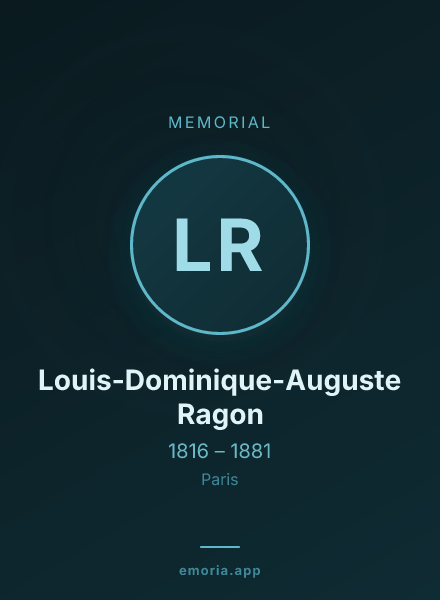 Memorial portrait of Louis-Dominique-Auguste Ragon