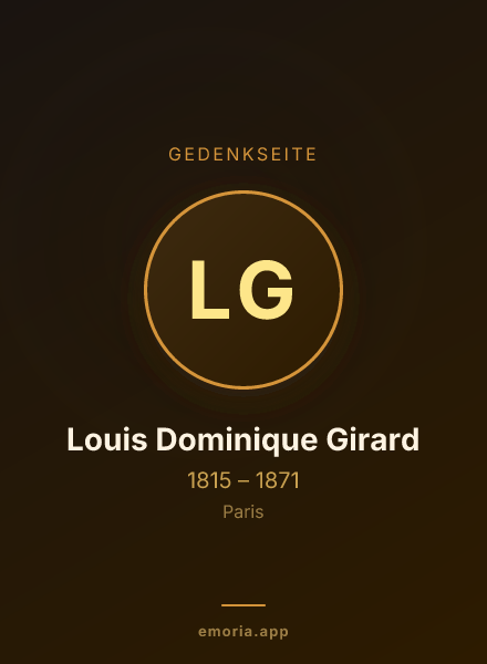 Gedenkportrait von Louis Dominique Girard