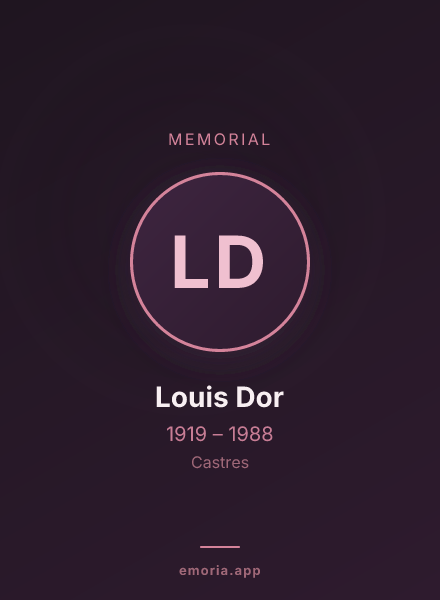 Memorial portrait of Louis Dor