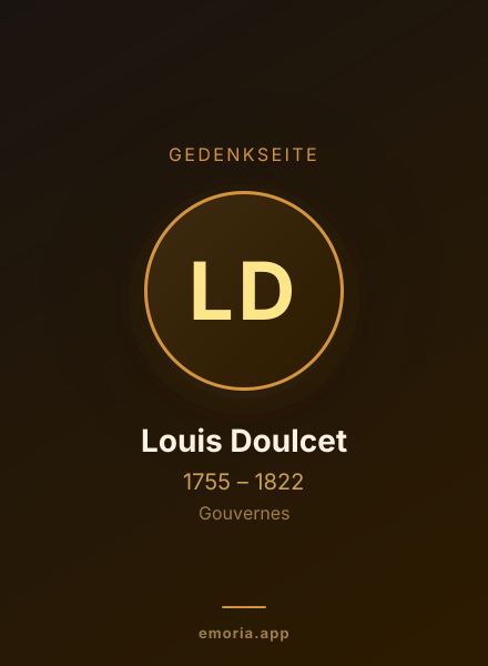 Gedenkportrait von Louis Doulcet