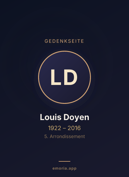 Gedenkportrait von Louis Doyen
