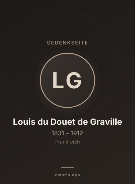 Gedenkportrait von Louis du Douet de Graville