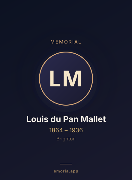 Memorial portrait of Louis du Pan Mallet