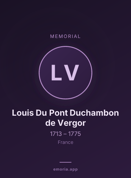 Memorial portrait of Louis Du Pont Duchambon de Vergor
