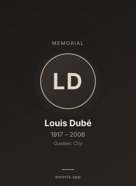 Memorial portrait of Louis Dubé