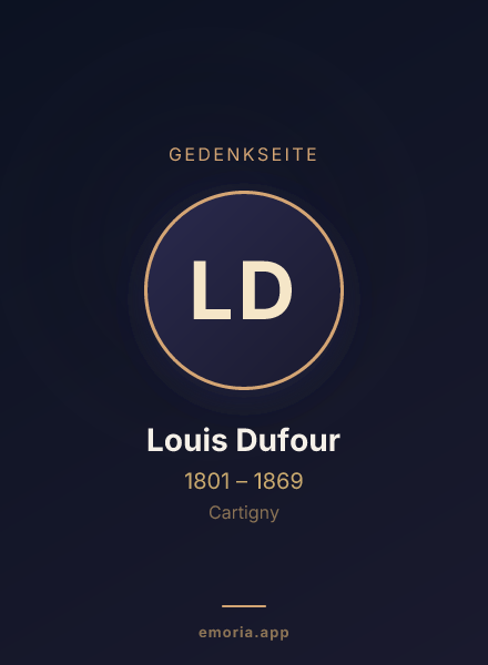 Gedenkportrait von Louis Dufour