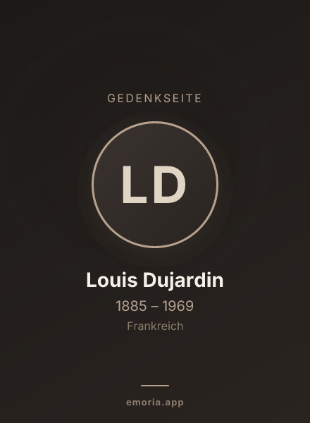 Gedenkportrait von Louis Dujardin