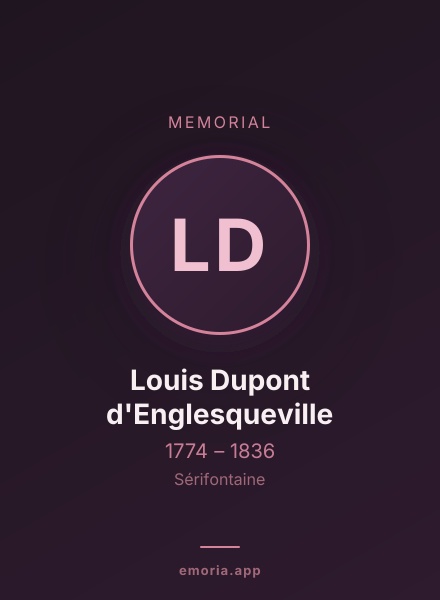Memorial portrait of Louis Dupont d'Englesqueville