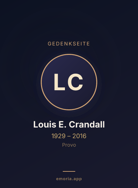 Gedenkportrait von Louis E. Crandall
