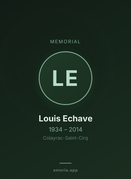 Memorial portrait of Louis Echave