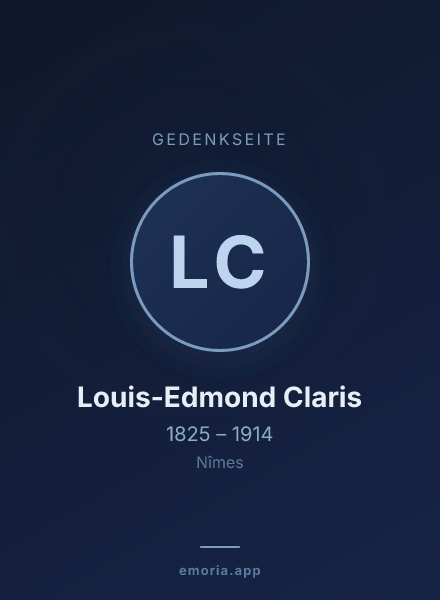 Gedenkportrait von Louis-Edmond Claris