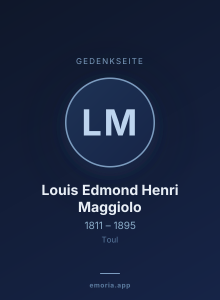 Gedenkportrait von Louis Edmond Henri Maggiolo