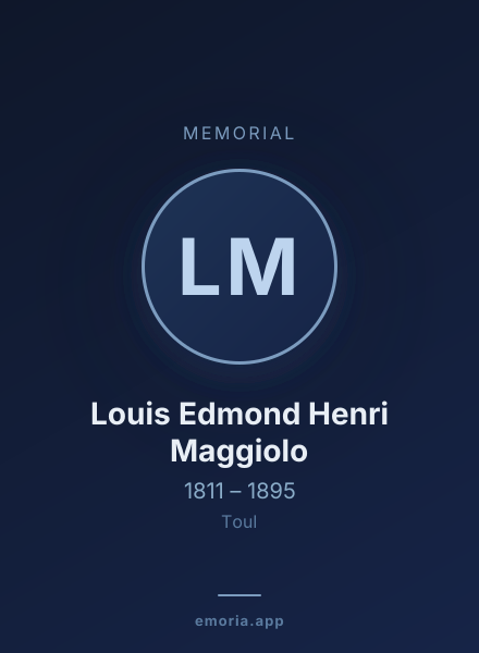 Memorial portrait of Louis Edmond Henri Maggiolo