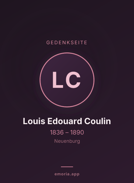 Gedenkportrait von Louis Edouard Coulin