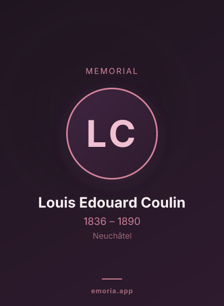 Memorial portrait of Louis Edouard Coulin
