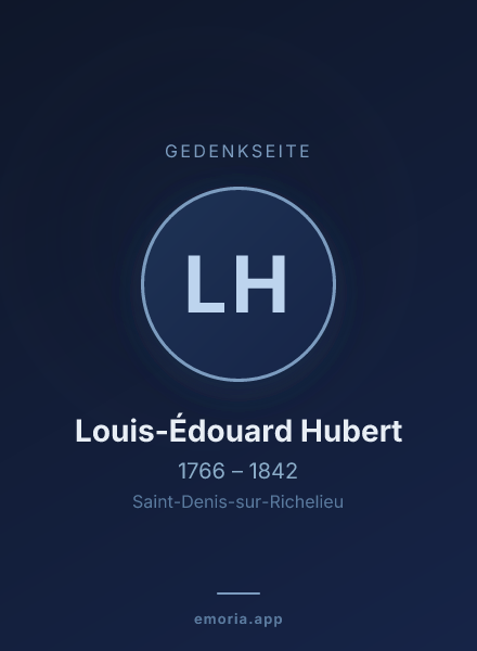 Gedenkportrait von Louis-Édouard Hubert