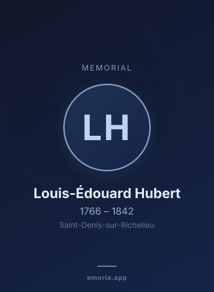 Memorial portrait of Louis-Édouard Hubert