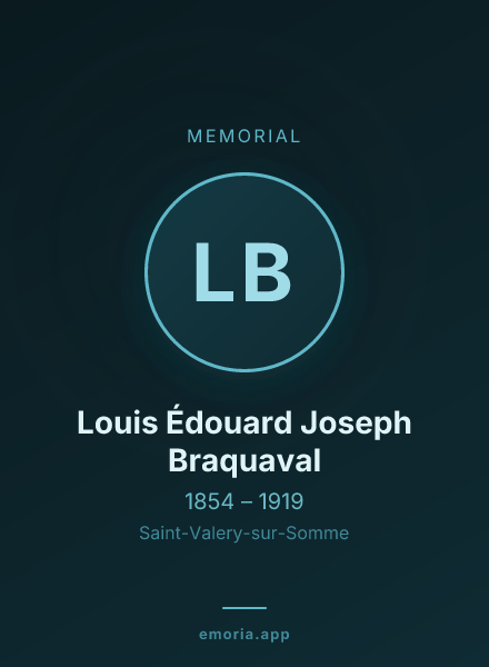 Memorial portrait of Louis Édouard Joseph Braquaval