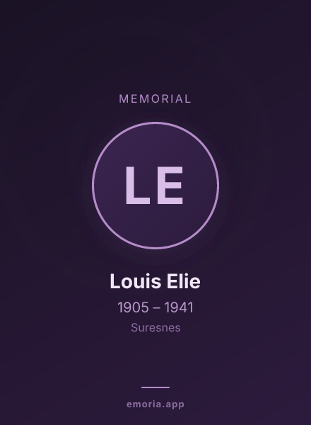 Memorial portrait of Louis Elie