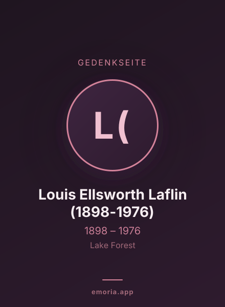 Gedenkportrait von Louis Ellsworth Laflin (1898-1976)
