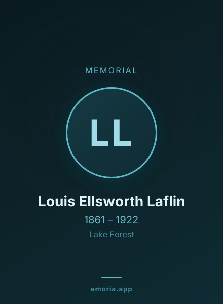 Memorial portrait of Louis Ellsworth Laflin