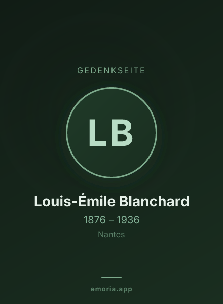 Gedenkportrait von Louis-Émile Blanchard