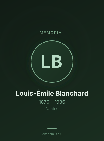 Memorial portrait of Louis-Émile Blanchard