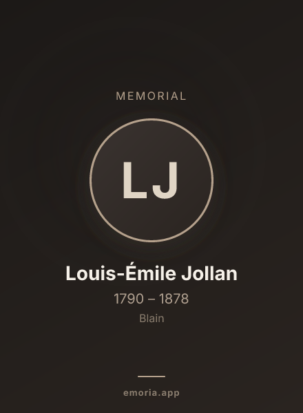 Memorial portrait of Louis-Émile Jollan